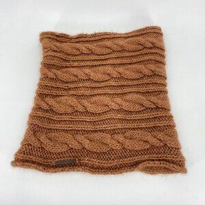 Krochet Kids International Alpaca Wool Knit Cowl Snood Rust Brown One Size Peru